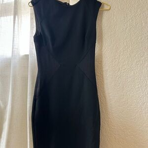 Bebe Black Sheath Midi Dress for Cocktail
